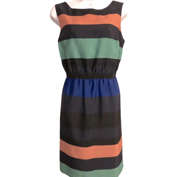 Ann Taylor LOFT Dress Horizontal Stripes Medium - Picture 10 of 13